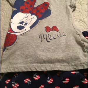 Disney T-shirt, skirt, Nike Shorts with  T-shirt.